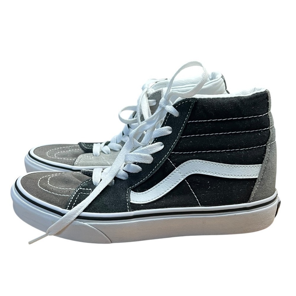 Vans Sk8-Hi Colorblock Black/Grey/White High Top Sneakers -Mens 6 Women's 7.5